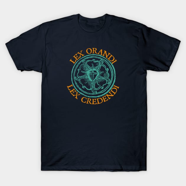 Lex Orandi - Lex Credendi Around Luther Seal T-Shirt by Lemon Creek Press